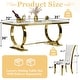 preview thumbnail 20 of 193, 65 inch Faux Marble Dining Table Set with Boucle Dining Chairs
