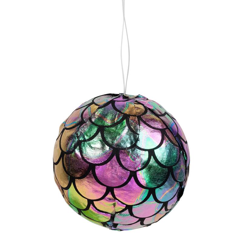 Mermaid Iridescent Christmas Ball Ornaments - 2.75" - Multicolor - Set of 4