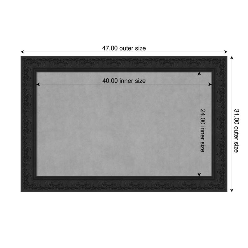 Amanti Art Luxe Black Framed - 47 x 31 in - Luxe Black