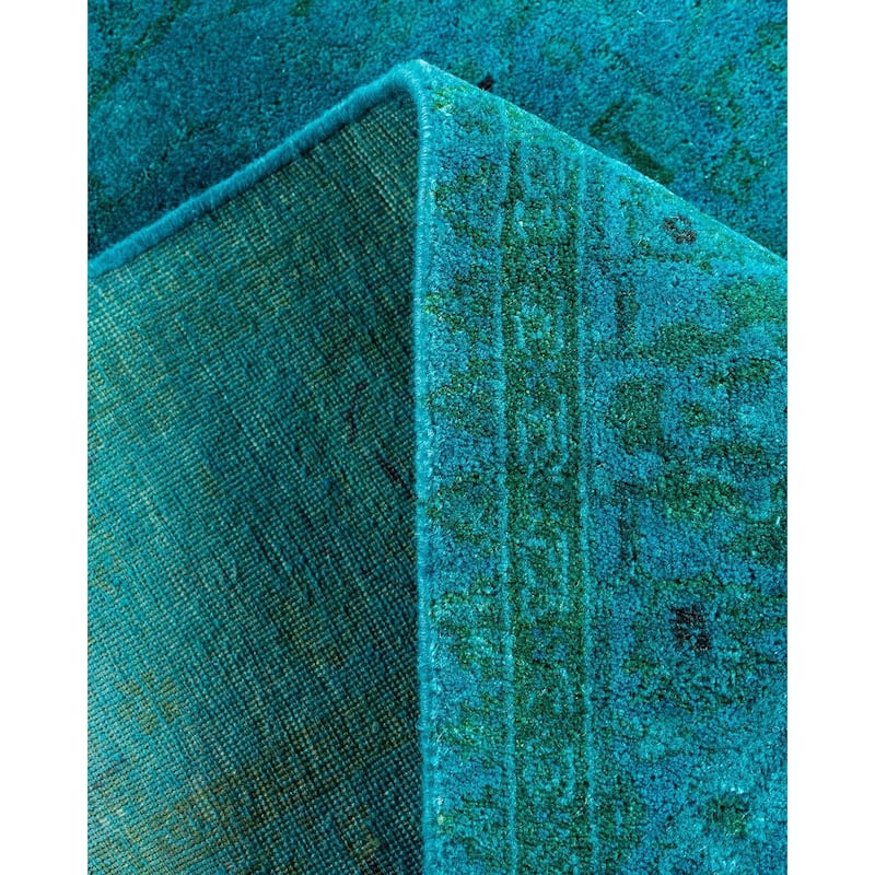 Contemporary Overdyed Wool Hand Knotted Area Rug - 3' 2" x 5' 1"