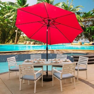 9 ft patio umbrella floral 9undefined Green and Blue Floral Indoor Outdoor Patio Market Umbrella with  Hand Crank - Bed Bath & Beyond