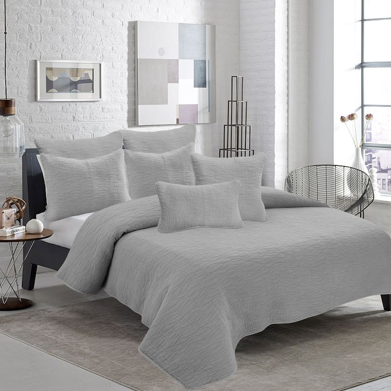 Gouchee Home Carson Throw Pillow Cushion - 12 x 20 - Grey