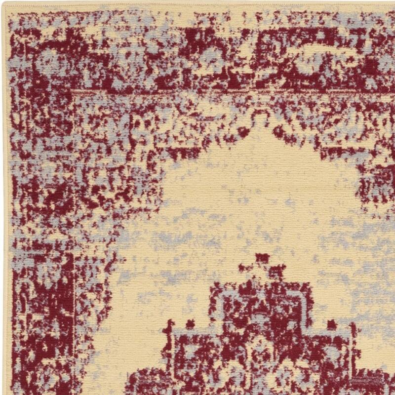Likav Power Loomed Distressed Non Skid Stain Resistant Area Rug By HomeRoots - 60' X '36' X '0.5