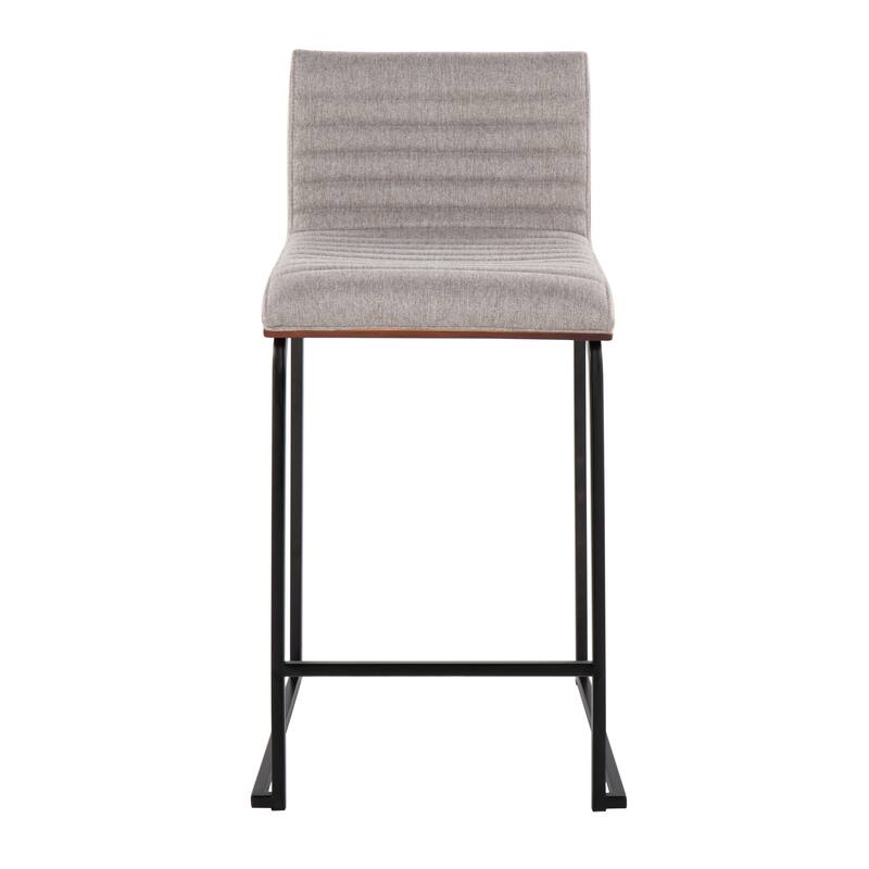 Silver Orchid Magda 26" Fixed-Height Upholstered Counter Stool (Set of 2)