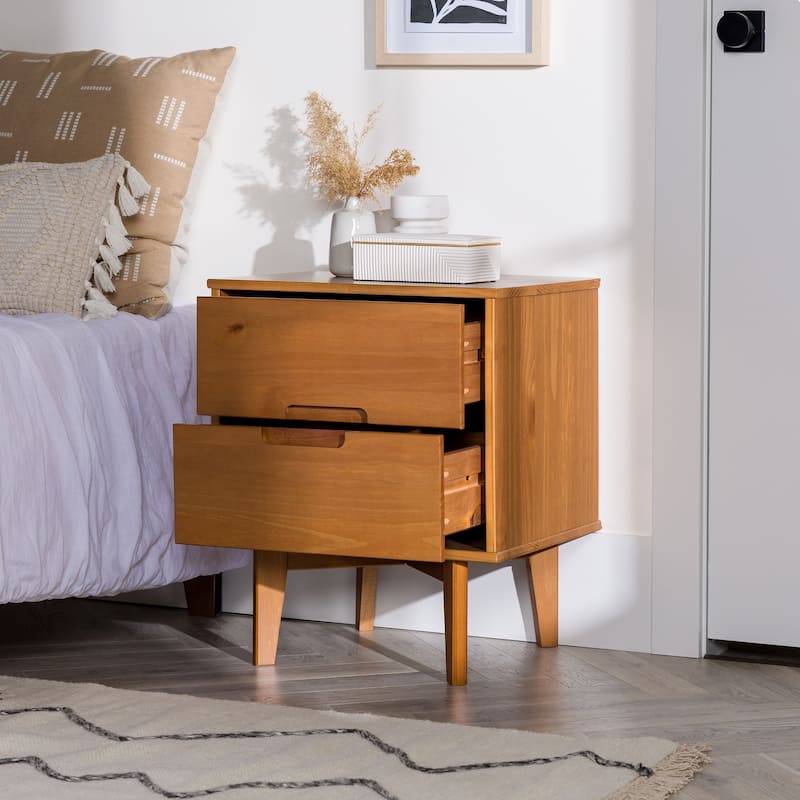 Middlebrook Mid-Century Solid Wood 2-Drawer Nightstand