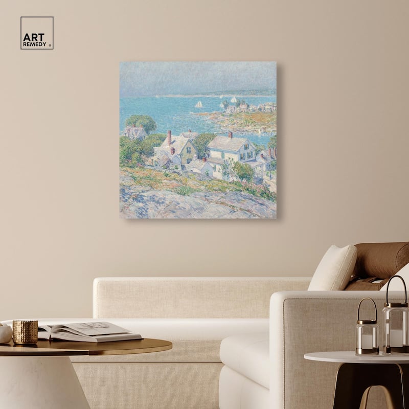 Hassam New England Headlands Canvas by Art Remedy, Gallery Wrapped