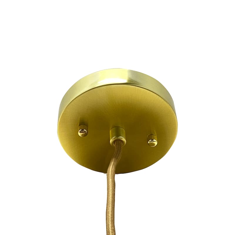 Open Weave Metal and Paper Rope Ceiling Light