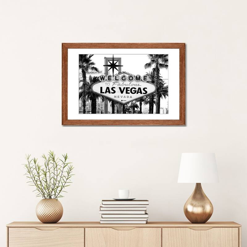 iCanvas "Black Nevada Series - Welcome To Fabulous Las Vegas" by Philippe Hugonnard PFA