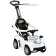 preview thumbnail 1 of 6, Push Car for Kids 1-3 Years, 3 in 1 Ride on Sliding Car, Foot to Floor Baby Push Car with Removable Handle, Music, Horn, Canopy White