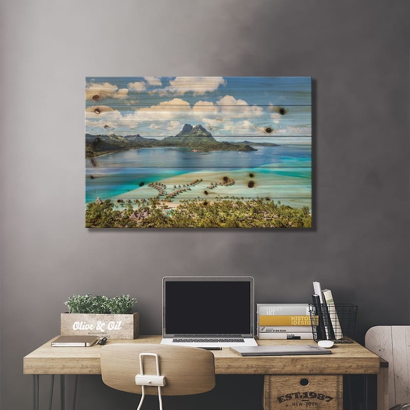 Bora Bora Island, French Polynesia I Print On Wood by Matteo Colombo - Multi-Color