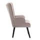 preview thumbnail 53 of 62, Fabric Upholstered Tufted Wingback Living Room Chair With Wooden Legs