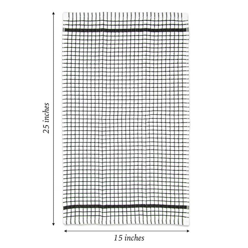 The Sloppy Chef Classic Checkered 6-Piece Kitchen Towels - 15x25