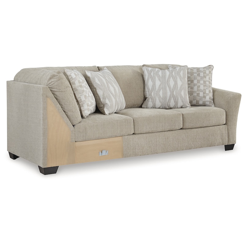 Signature Design by Ashley Brogan Bay Beige 3-Piece Sectional with Cuddler