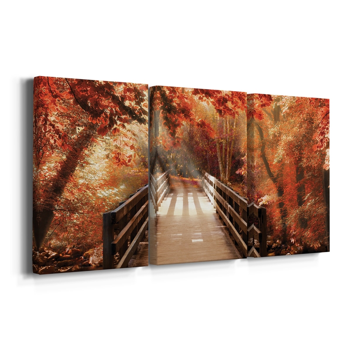 Autumn Bridge- Premium Gallery Wrapped Canvas Ready to Hang Bed Bath   Beyond 34597653