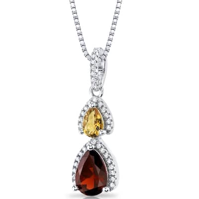 1.5 ct Garnet Pendant in Sterling Silver