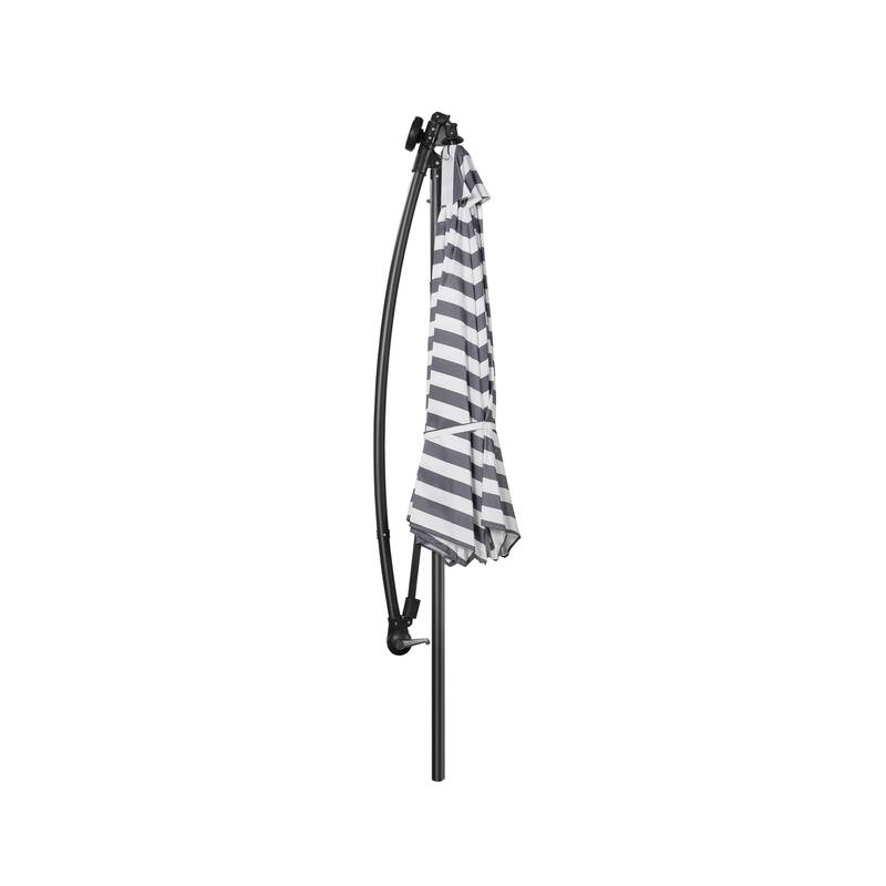 10 Ft. Solar Power Lighted Patio Umbrella with Base Stand