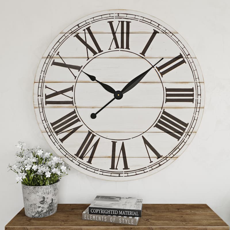 The Gray Barn Oversize Shiplap Wall Clock