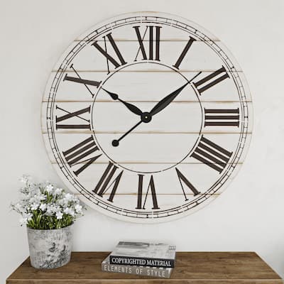 The Gray Barn Oversize Shiplap Wall Clock