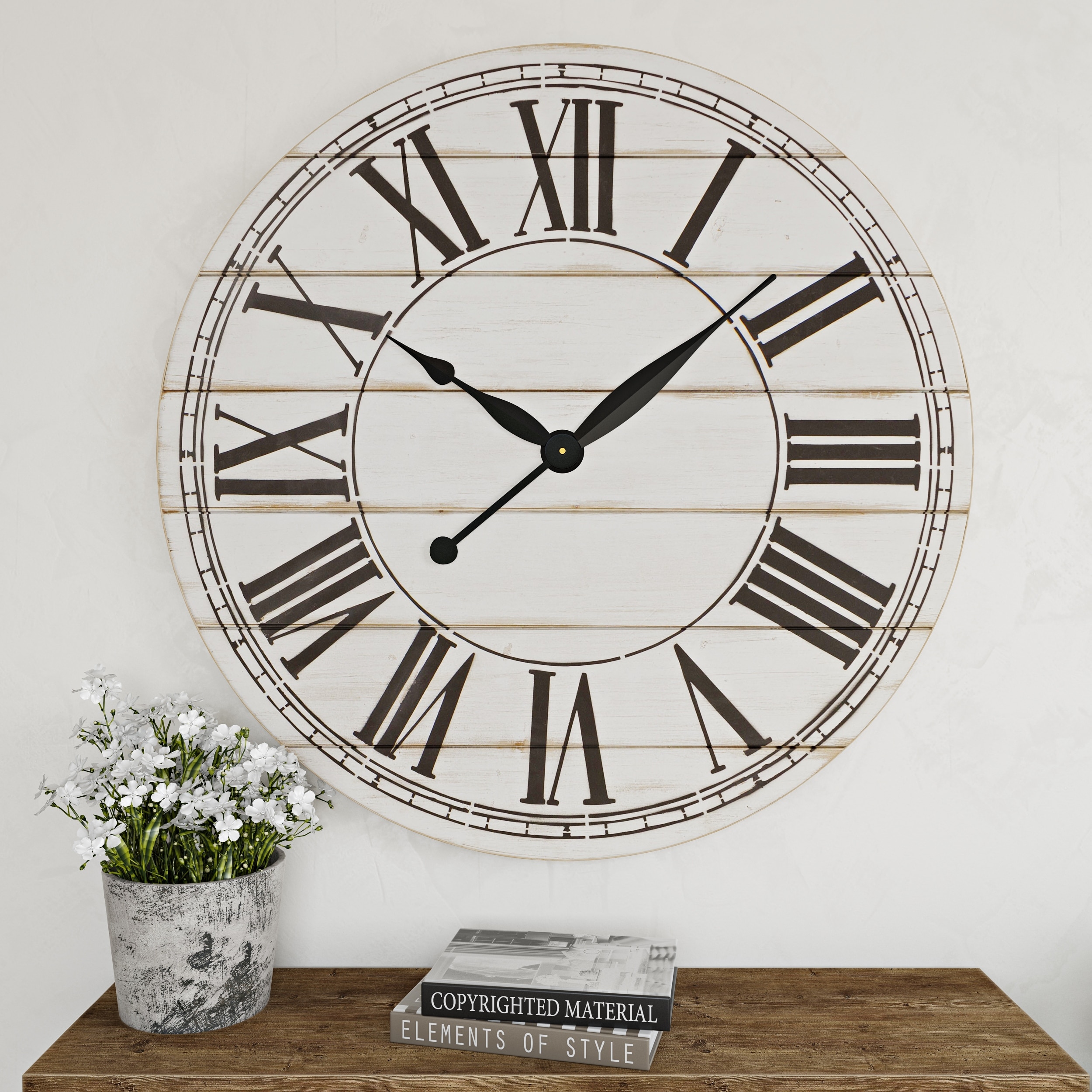 The Gray Barn Oversize Shiplap Wall Clock