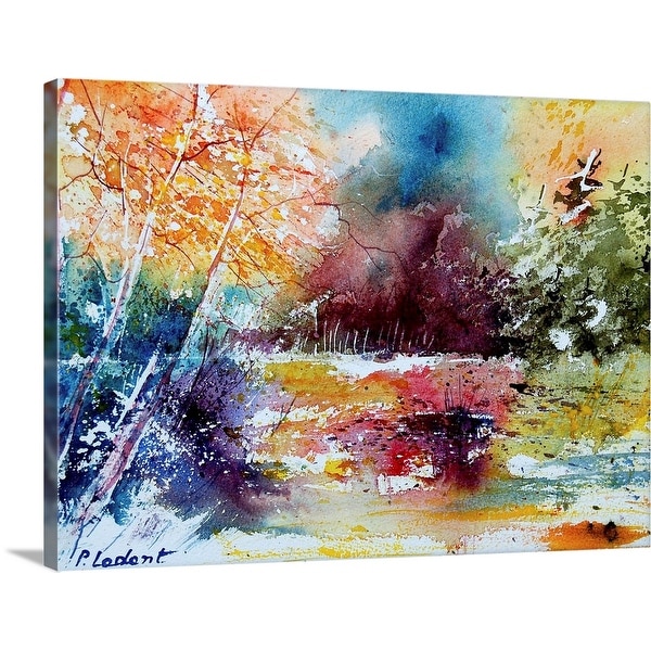 "Aqua 140908" Canvas Wall Art