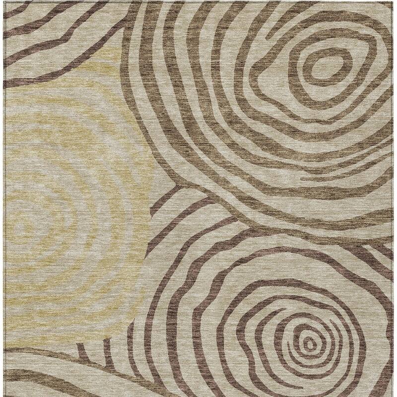 HomeRoots Abstract Transitional Rectangle Outdoor Rug