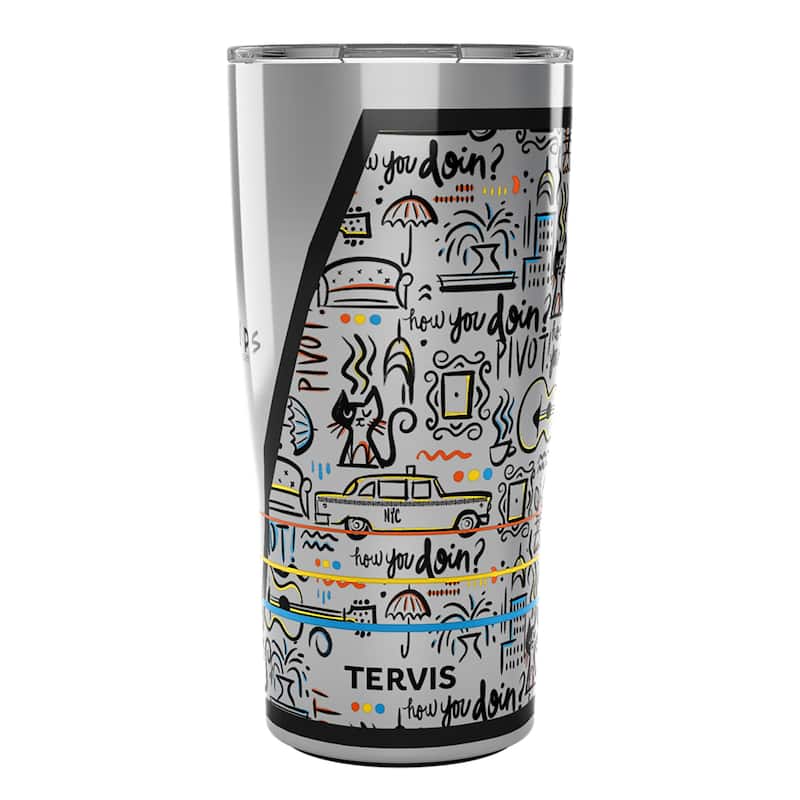 Tervis Traveler Friends Pattern Triple Walled Insulated Travel Tumbler, Stainless Steel - 20oz - 20oz