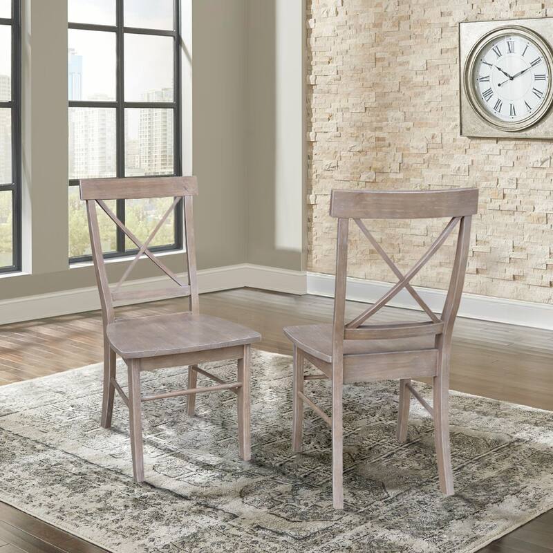 Set of Two X-Back Dining Chairs