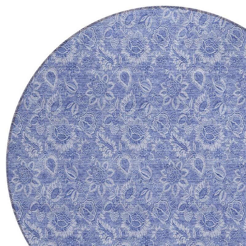 HomeRoots Floral Transitional Rectangle Outdoor Rug