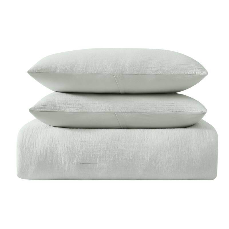 Truly Soft Cozy Gauze Comforter Set - Grey - King - 3 Piece
