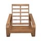 preview thumbnail 11 of 23, Christopher Knight Home - Outdoor Lounge Chair Acacia Wood with Beige Cushions