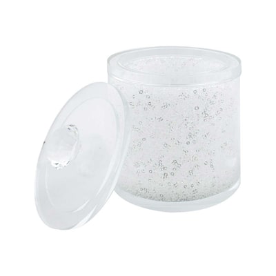 Sparkles Home Rhinestone Crystal-Filled Cotton Ball Holder - Silver