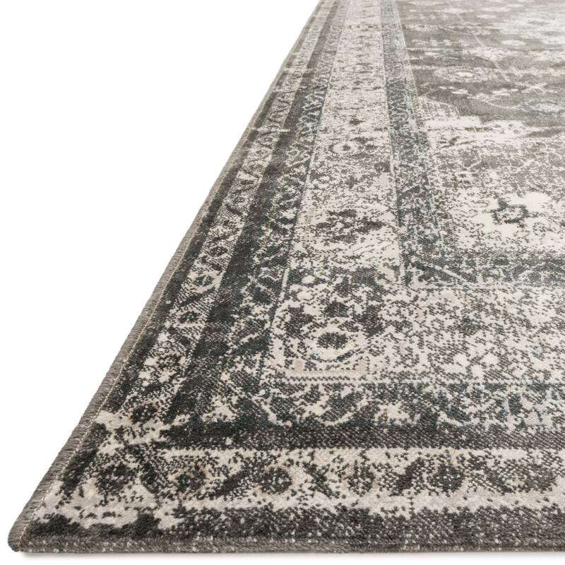 Alexander Home Antique Inspired Distressed Medallion Area Rug