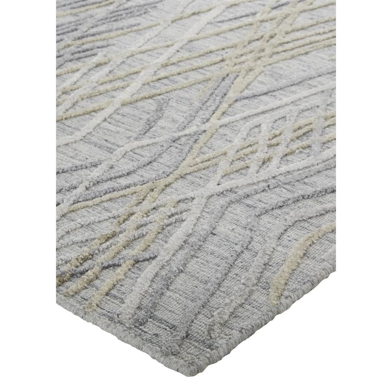 Sone Abstract Modern Woven Durable Area Rug By HomeRoots - 2' x 3'