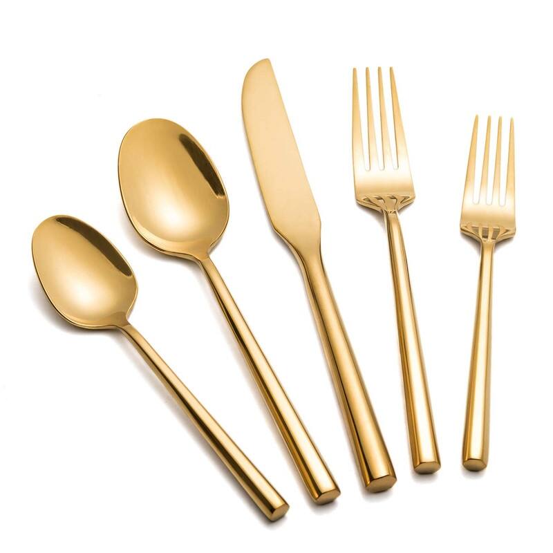 Gold Silverware Set Flatware Set Stainless Steel Cutlery Set - 60 PCS
