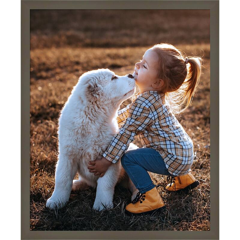 Svelte Clay Grey Framed Picture Frame, Photo Frame - 18x22 - Svelte Clay Grey