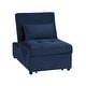 preview thumbnail 19 of 25, Daria 4-in-1 Convertible Futon Lounge Chair Blue