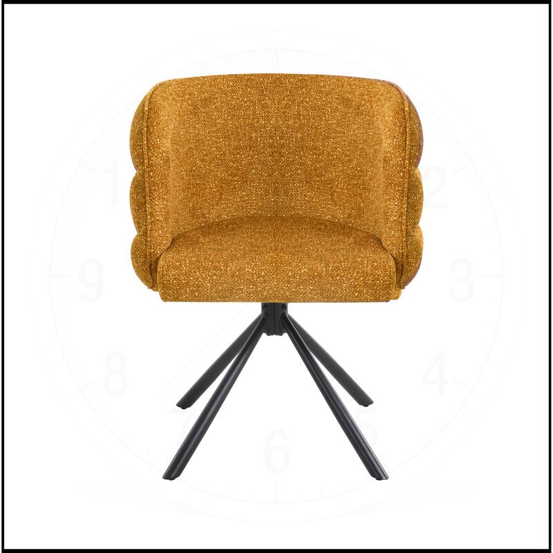 270 Degree Swivel Dining Chairs with Metal Base Set of 2