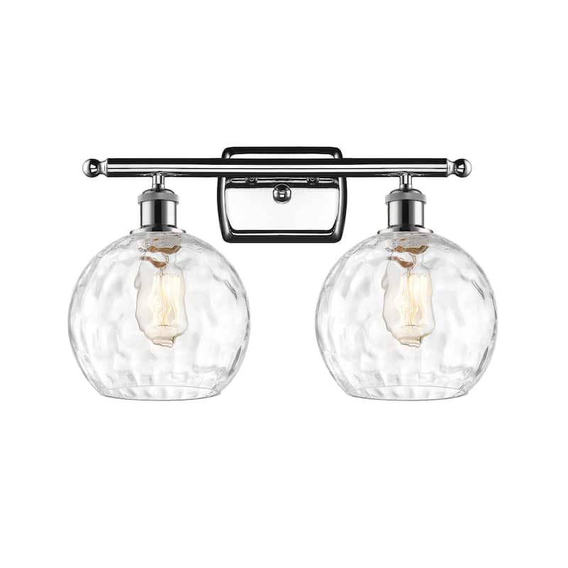 Innovations Lighting 516-2W-13-18 Athens Vanity Athens 2 Light 18" - Polished Chrome / Clear Water Glass