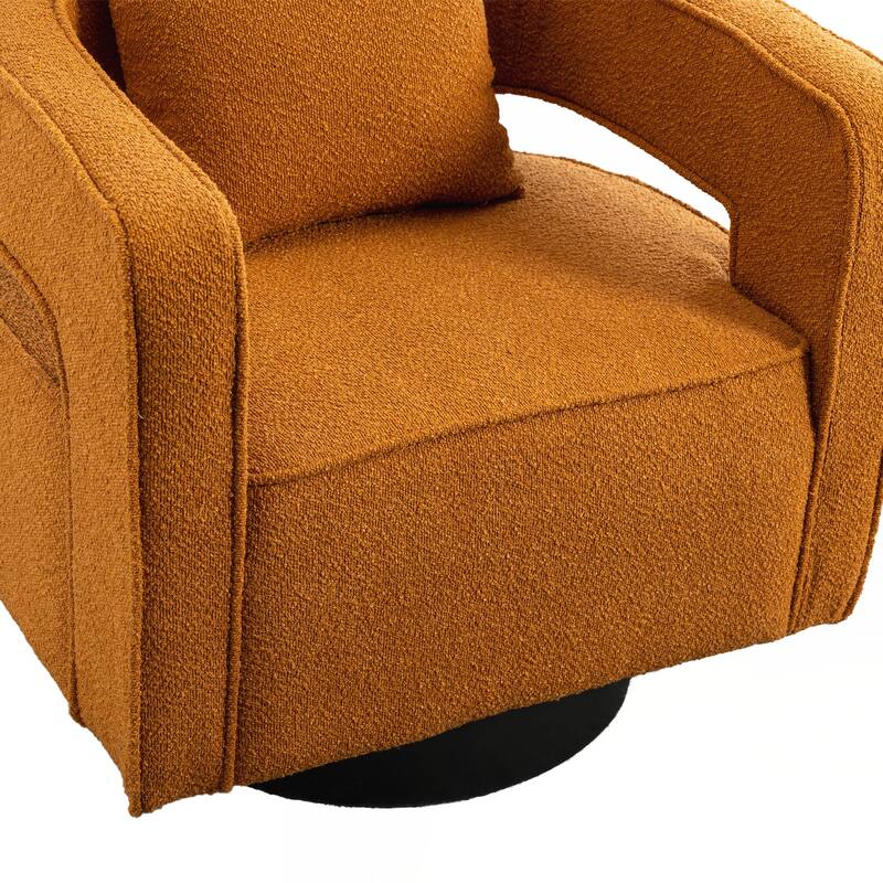 Swivel Accent Open Back Chair Modern Comfy Sofa Chair With Base For Nursery Bedroom Living Room Hotel Office