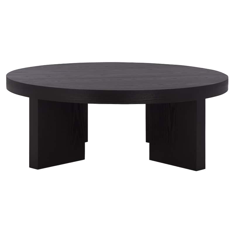 SAFAVIEH Home Caminun Round Coffee Table - 42"W x 42"D x 15"H - Black