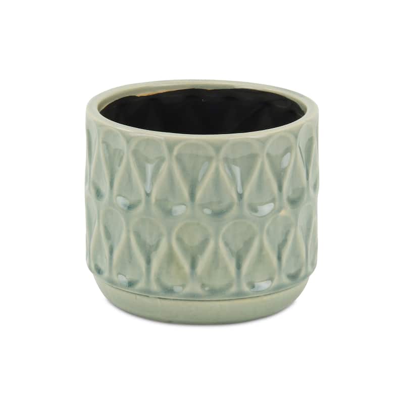 Lacrima Green Ceramic Droplet Pot