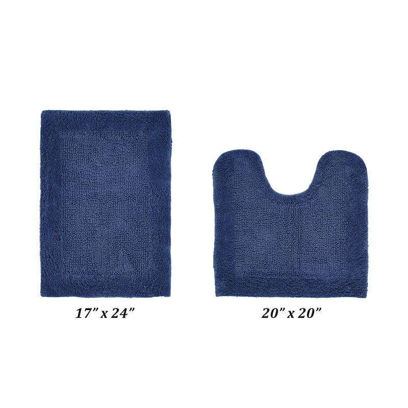 Better Trends Bath Rugs Set 100% Cotton Tufted Soft Water Absorbent Bathroom Rug for Shower, Sink Bath Mats Edge Collection