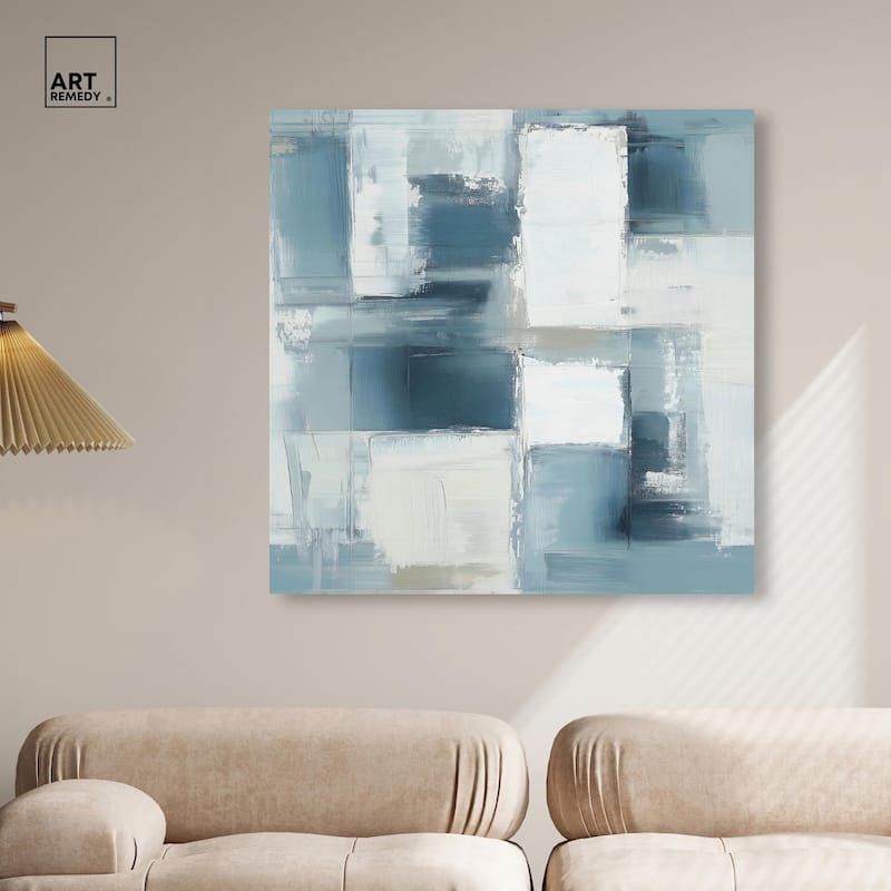 Deconstructed Blue I Canvas by Art Remedy, Gallery Wrapped