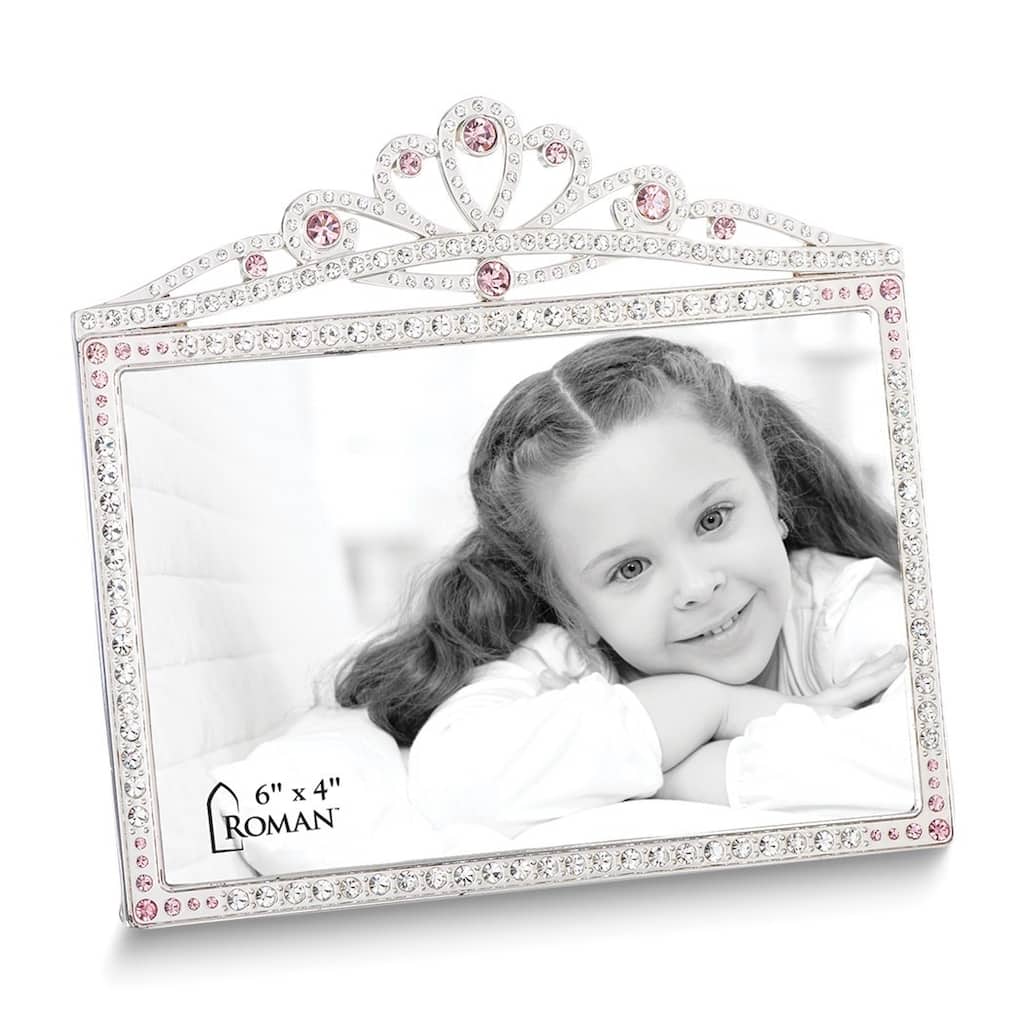 Curata Princess with Pink Crystals Crown 6x4 Photo Frame