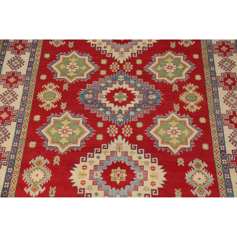 Red Kazak Oriental Area Rug Hand-Knotted Traditional Wool Carpet - 8'3" x 11'6"