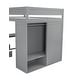 preview thumbnail 16 of 33, Modern Design Wood Loft Bed with Wardrobes and 2-Drawer Desk with Cabinet, Full Size, White