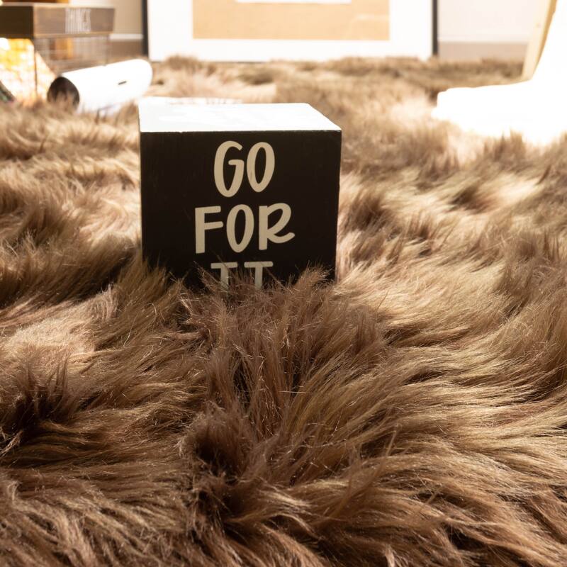 Silver Orchid Parrott Faux Fur Sheepskin Area Rug