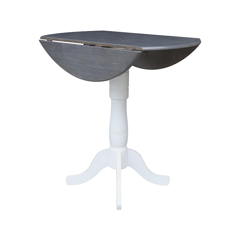 42" Round Pedestal Dual Drop Leaf Table