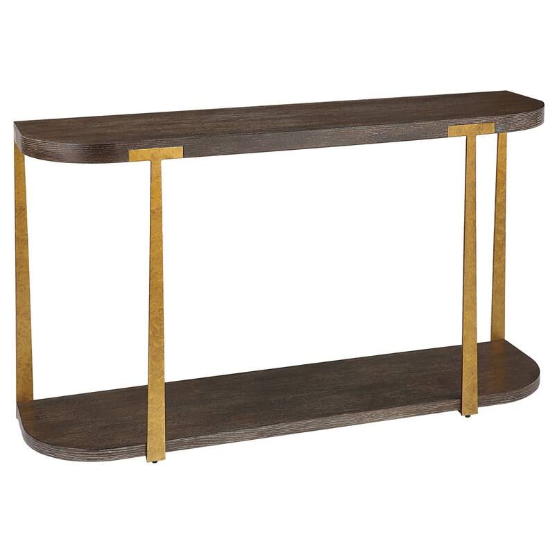 Uttermost 25556 14" Wide MDF, Metal, and Veneer Sofa Table
