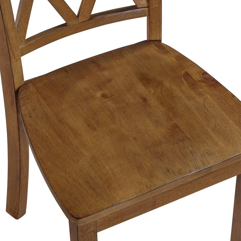 Vintage Cross Back Wood Double X-Back Dining Chairs